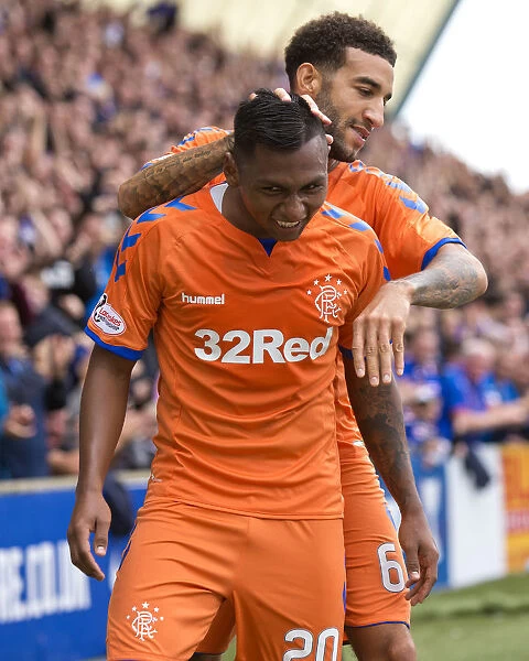 Rangers Morelos and Goldson: United in Triumph - First Betfred Cup Goal Celebration at Rugby Park