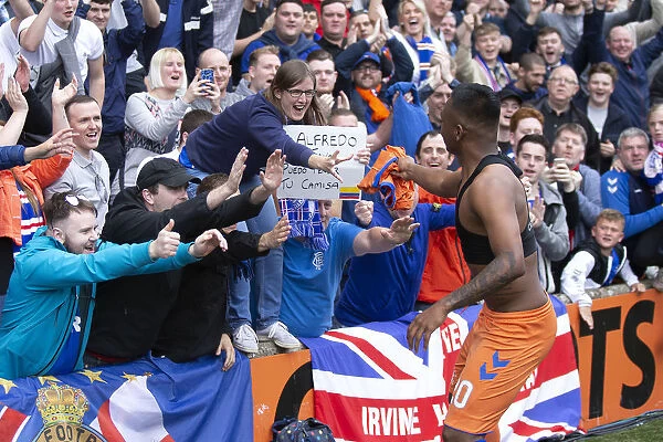 Rangers Morelos Greeted by Adoring Fan with Shirt Request at Kilmarnock's Rugby Park