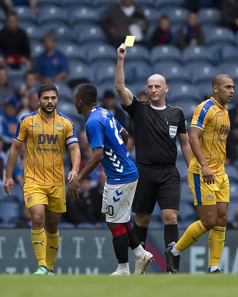 Rangers Morelos Receives Red Card: Referee Madden Dishes Out Punishment During Rangers vs Wigan Friendly at Ibrox Stadium