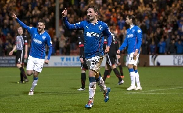 Rangers Nicky Clark Euphorically Celebrates Goal in Scottish League One: A Nod to 2003 Scottish Cup Victory