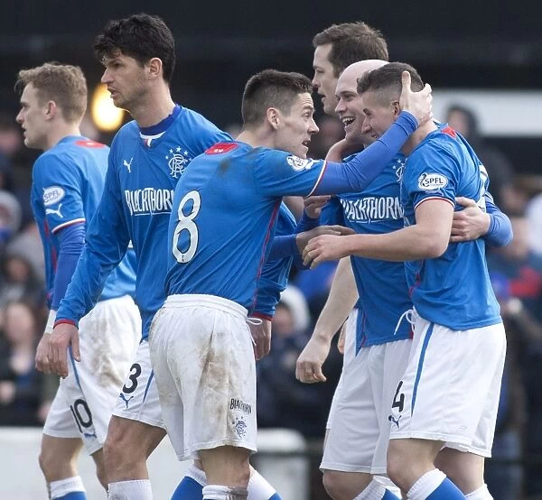 Rangers Nicky Law Scores First Goal in Scottish League One: A Triumphant Moment with Team Mates (Scottish Cup Champions 2003)