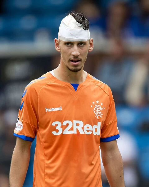 Rangers Nikola Katic in Action: Betfred Cup Clash against Kilmarnock at Rugby Park
