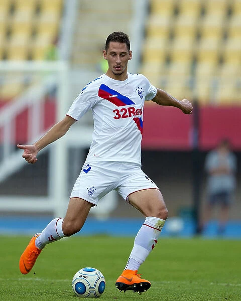 Rangers Nikola Katic Fights for Victory in Europa League Clash at Philip II Arena Against FC Shkupi
