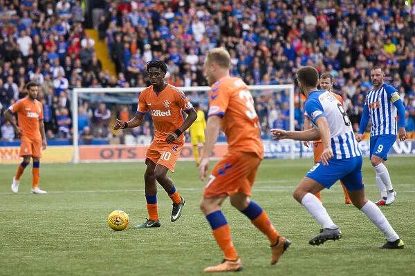 Rangers Ovie Ejaria in Action at Rugby Park: The Betfred Cup Clash