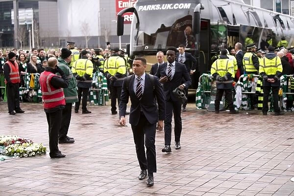 Rangers Players Arrive at Celtic Park: 2003 Scottish Premiership Clash - Scottish Cup Champions Make Their Presence Known