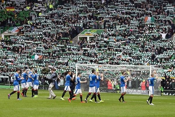 Rangers Players Honor Fans at Celtic Park: Tribute during 2003 Scottish Cup Victory Match