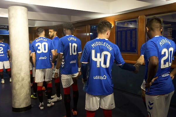 Rangers Players in the Tunnel: Pre-Season Preparation at Ibrox Stadium Ahead of Friendly Match against Wigan Athletic (Scottish Cup Champions 2003)