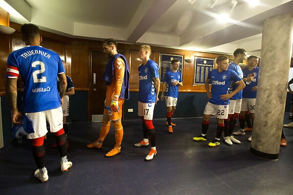 Rangers Players in the Tunnel: Pre-Season Readiness at Ibrox Stadium - Wigan Athletic Friendly (Scottish Cup Champions 2003)
