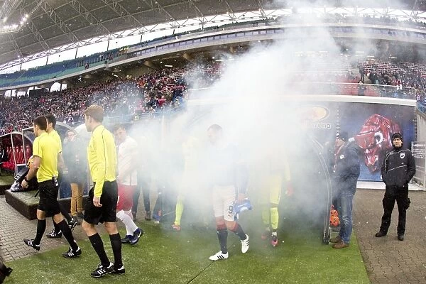 Rangers and RB Leipzig: The Smoky Battle in the Tunnel at Red Bull Arena