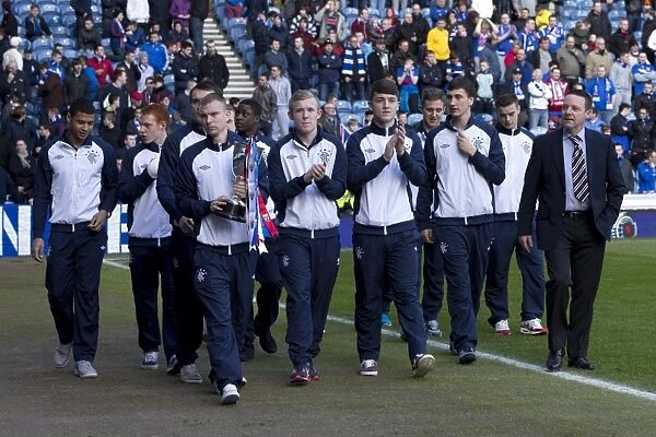 Rangers Reserves Celebrate Third Division Triumph with Irn-Bru Trophy Parade at Ibrox Stadium