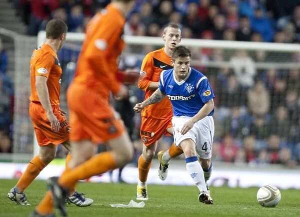 Rangers Rhys McCabe in the Thrill of a 5-0 Victory over Dundee United at Ibrox Stadium (Clydesdale Bank Scottish Premier League)