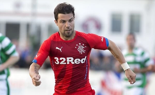 Rangers Richard Foster in Action: Scottish Cup Winner Pre-Season Friendly vs Buckie Thistle at Victoria Park