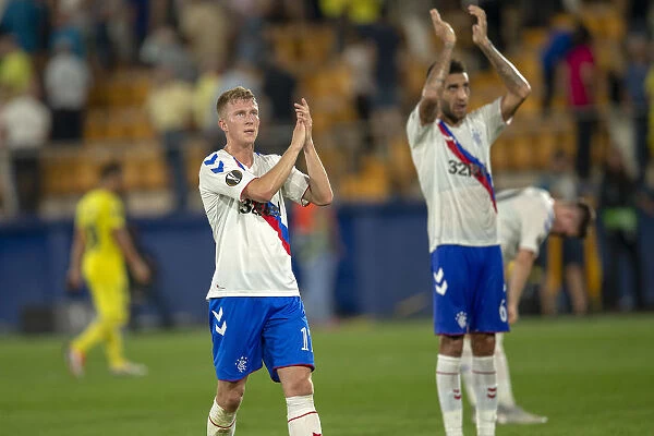 Rangers Ross McCrorie Salutes Fans: Villarreal vs Rangers - UEFA Europa League - Group G - Estadio de la Ceramica