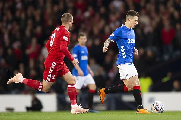 Rangers Ryan Jack in Action at the Betfred Cup Semi-Final: Aberdeen vs Rangers, Hampden Park
