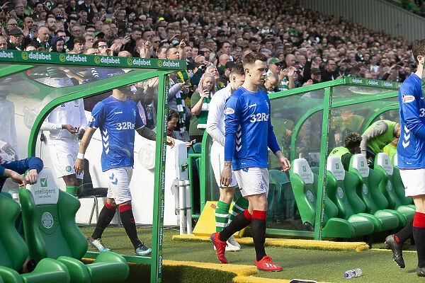 Rangers Ryan Jack Emerges from Tunnel: Celtic Park Showdown in Scottish Premiership