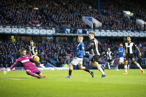 Rangers Ryan Kent Scores Fourth Goal Against St. Mirren in Scottish Premiership at Ibrox Stadium