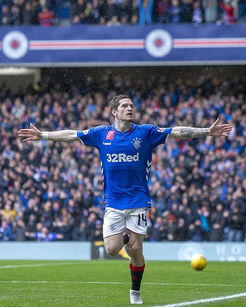 Rangers Ryan Kent Scores Thrilling Goal in Derby Match against Hearts at Ibrox Stadium