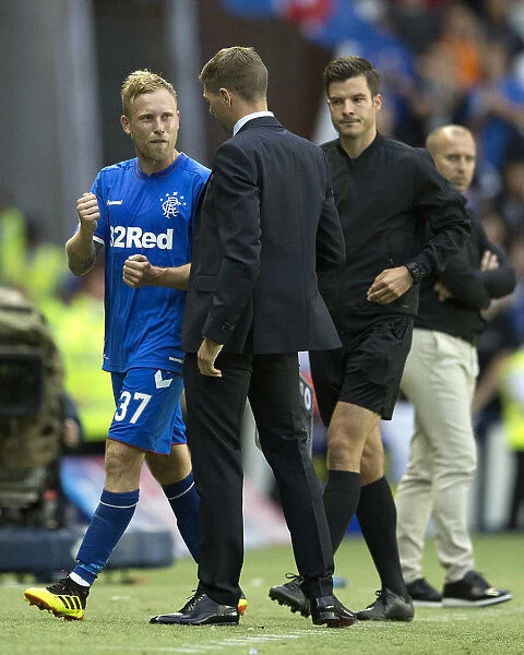 Rangers Scott Arfield Suffers Injury Exit vs FC Shkupi at Ibrox Stadium