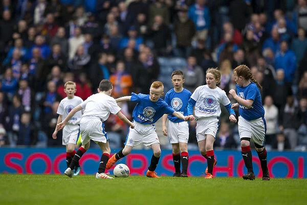 Rangers Soccer School Kids Thrill Ibrox Crowd with Halftime Entertainment