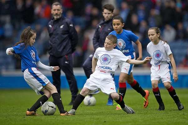 Rangers Soccer School Kids Thrill Ibrox Fans with Halftime Performance