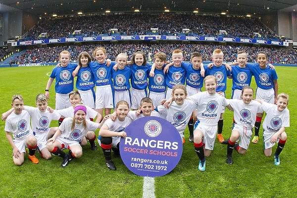 Rangers Soccer School Stars Wow Ibrox Crowd with Halftime Entertainment: Rangers vs. Dundee, Ladbrokes Premiership