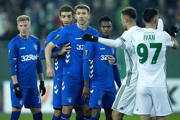 Rangers Squad at Allianz Stadion: McCrorie, Goldson, McAuley, and Coulibaly in UEFA Europa League Clash vs. Rapid Vienna