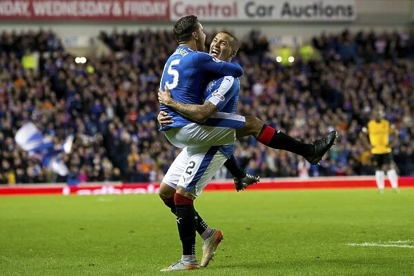 Rangers: Tavernier and Forrester's Thrilling Goal Celebration at Ibrox Stadium (Scottish Cup Champions 2003)