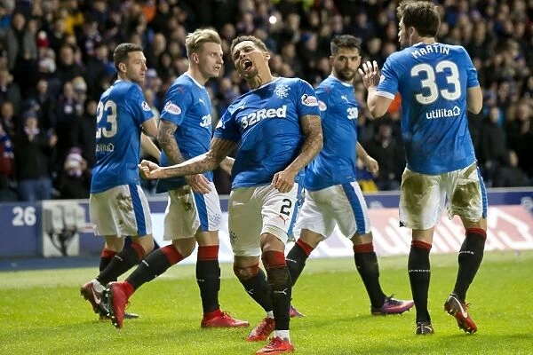 Rangers: Tavernier Scores and Celebrates with Team in Thrilling Premiership Match at Ibrox