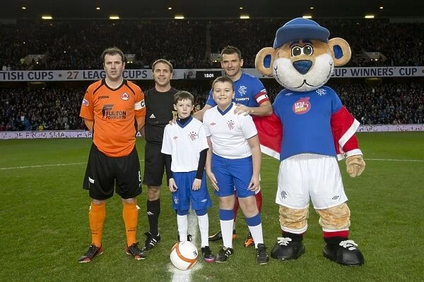 Rangers Triumph: Lee McCulloch and Mascots Celebrate 3-0 Victory over Clyde at Ibrox Stadium