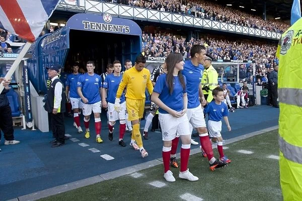 Rangers Triumph: Lee McCulloch and Mascots Kick Off a Thrilling 5-1 Victory at Ibrox Stadium