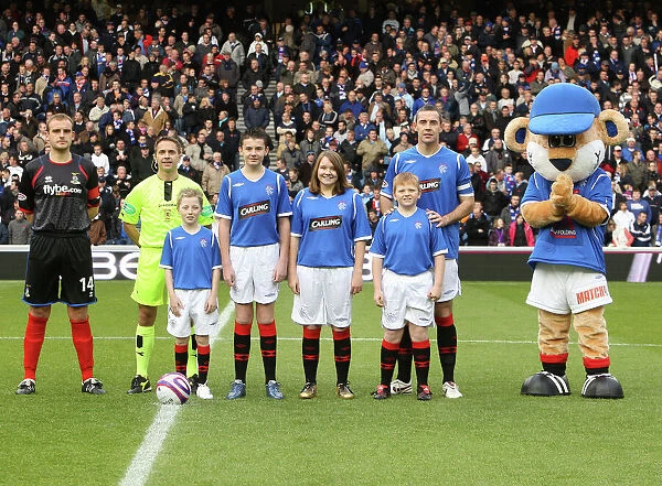 Rangers Triumphant Mascot Celebrates Glory: 5-0 Victory Over Inverness at Ibrox