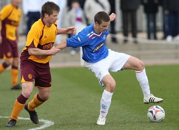 Rangers U19s: Jamie Ness and Team Celebrate 07-08 League Victory Against Motherwell
