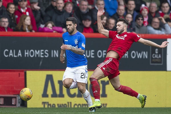 Rangers vs Aberdeen: Clash at Pittodrie Stadium - Daniel Candeias vs Connor McLennan in the Scottish Cup Quarter-Final