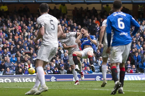 Rangers vs Aberdeen: Nikola Katic Fouled in Penalty Area - Scottish Premiership, Ibrox Stadium