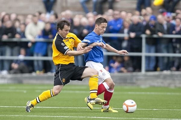 Rangers vs. Annan Athletic at Galabank Stadium: A Scoreless Battle in the Scottish Third Division - Ian Black in Action