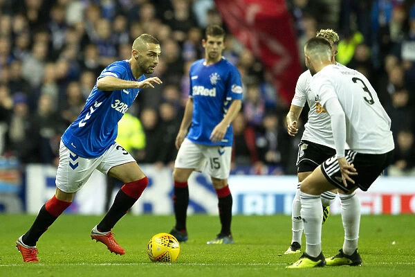 Rangers vs Ayr United: Eros Grezda in Action - Betfred Cup Quarterfinal at Ibrox Stadium