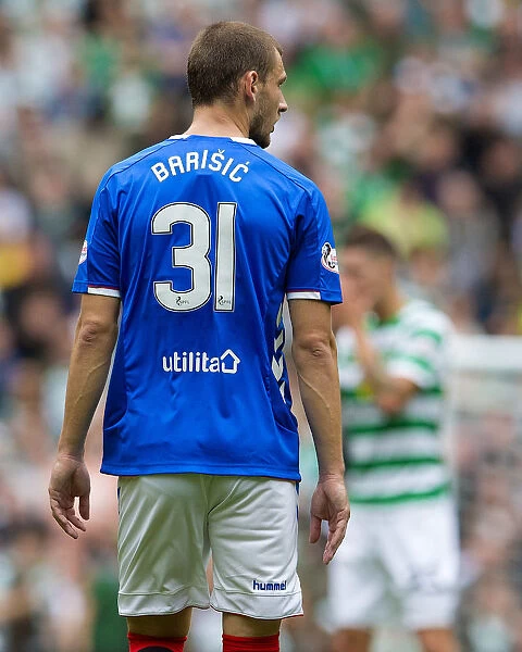 Rangers vs Celtic: Borna Barisic in Action - Intense Rivalry in the Ladbrokes Premiership