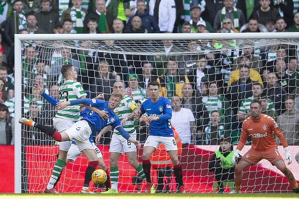 Rangers vs Celtic: Intense Battle Between Ross McCrorie and Mikael Lustig at Celtic Park