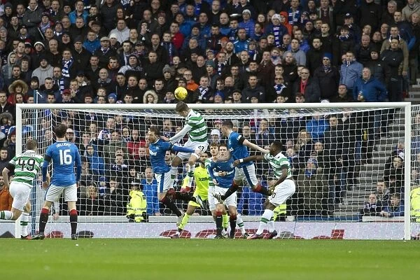 Rangers vs Celtic: Joe Garner Fouled by Mikael Lustig - Ladbrokes Premiership, Ibrox Stadium