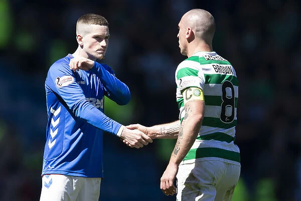 Rangers vs Celtic: Kent and Brown Share a Moment at Ibrox Stadium - Scottish Premiership