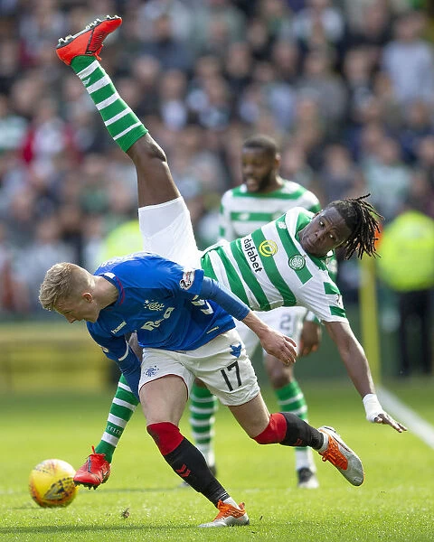 Rangers vs Celtic: McCrorie Tackles Boyata in Intense Scottish Premiership Clash at Celtic Park