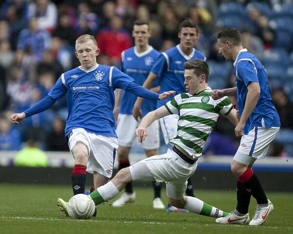 Rangers vs Celtic U17s: Darren Ramsay's Intense Battle at the Glasgow Cup Final, Ibrox Stadium
