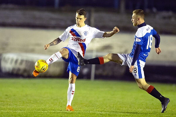 Rangers vs Cowdenbeath: Ryan Jack Tackled by Mathew Henvey in the Scottish Cup Fourth Round
