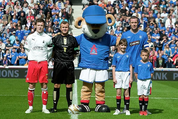 Rangers vs Falkirk: Scottish Premier League Showdown - Captains and Mascots at Ibrox