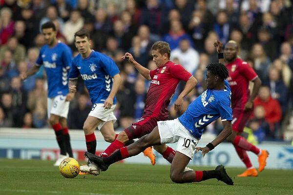 Rangers vs FC Ufa: Ovie Ejaria's Tackle in Europa League Play Off at Ibrox Stadium