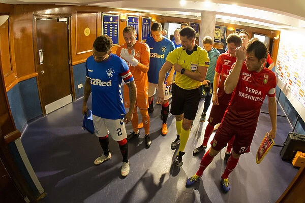 Rangers vs FC Ufa: Tunnel Moment - Europa League Play-Off at Ibrox Stadium
