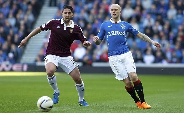 Rangers vs Heart of Midlothian: Clash of Nicky Law and Miguel Pallardo Gonzalez at Ibrox Stadium - Scottish Championship Showdown