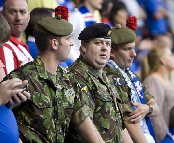 Rangers vs Malmo FF: Ibrox Stadium - UEFA Champions League - Third Qualifying Round - First Leg - Soldiers in the Stands (0-1)
