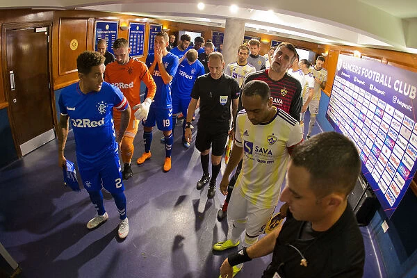 Rangers vs NK Maribor: Tunnel Unity before Europa League Clash at Ibrox Stadium