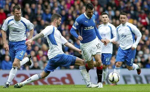 Rangers vs Queen of the South: Vuckic Fouls Dowie in Intense Scottish Premiership Play-Off Clash at Ibrox Stadium